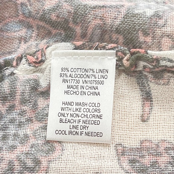 Universal Thread Cardigan Women's One Size 2XL Cotton Linen Boho Printed Coastal - Picture 7 of 8